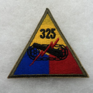 1950s US Army 325th Tank Battalion Armored Triangle Patch