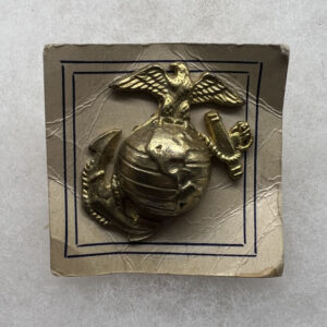 WW2 US Marine Corps Enlisted Dress Visor Hat EGA On Card