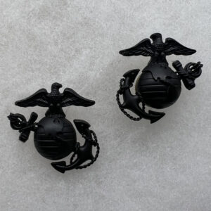 US Marine Corps Officer Collar EGA Set 592 Marked
