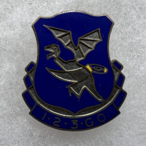 US Army 123rd Infantry Regiment DUI Pinback Gemsco