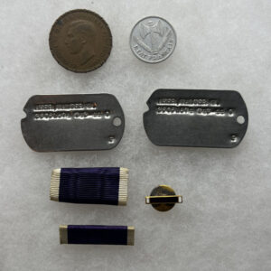 WW2 US Army 8th Armored Division Wounded In Action WIA Dog Tag Lot