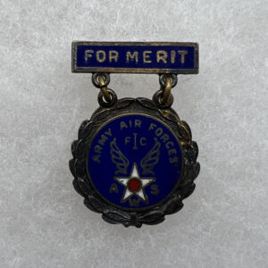 WW2 US Army Air Force Air Warning Service Merit Pin Sterling