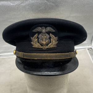 WW2 US Merchant Marine Officer Visor Hat Bullion Size 7