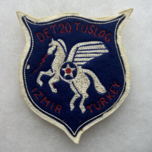 US Air Force Detachment 20 Tuslog Izmir Turkey Patch Theater Made 4 5/8 Inch