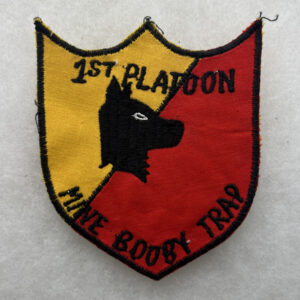 US Marine Corps 1st Platoon Dog Mine Booby Trap Patch Vietnamese Made