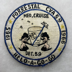 US Navy Forrestal CVA-59 Patch Japanese Made 1965-66