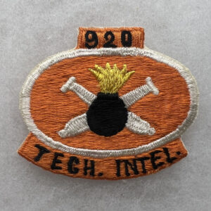 US Army 920th Ordnance Technical Intelligence Pocket Patch Japanese Made