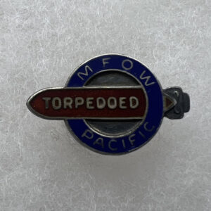 WW2 US Merchant Marine Torpedoed Pin MFOW Pacific Sterling Scarce