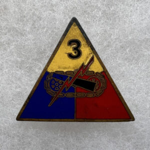 WW2 US Army 3rd Armored Division DUI Pinback