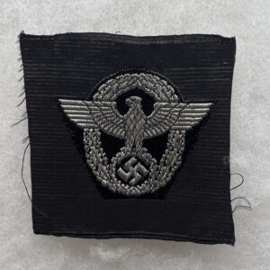 WW2 German Police Cap Insignia Cloth Bevo Woven