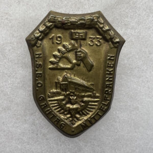 WW2 German NSBO Gautag Mittelfranken 1933 Tinnie / Pin