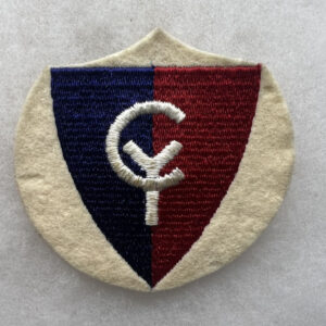 Pre-WW2 US Army 38th Infantry Division Patch Embroidered On White Wool