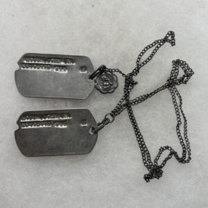 WW2 US Army 115th Infantry Regiment 29th Infantry Division Dog Tag Set Purple Heart / Bronze Star Recipient