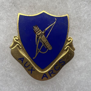WW2 US Army 407th Infantry Regiment DUI Pinback Robbins
