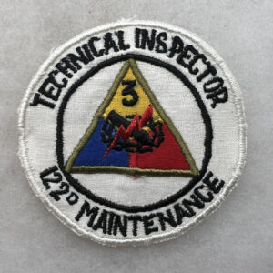 US Army 3rd Armored Division 122nd Maintenance Patch German Made
