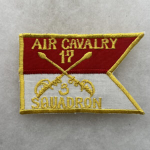 US Army 3rd Squadron 17th Air Cavalry Pocket Patch Korean Made