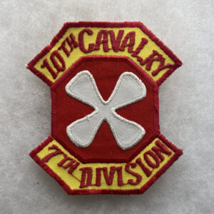 US Army 10th Cavalry 7th Division Patch Korean Made
