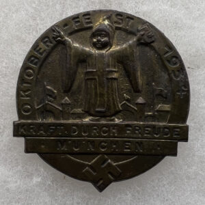WW2 German Kraft Durch Freude Munich Oktoberfest Badge / Pin