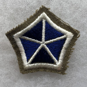 WW2 US Army 5th Corps Patch Embroidered On Wool Black Back