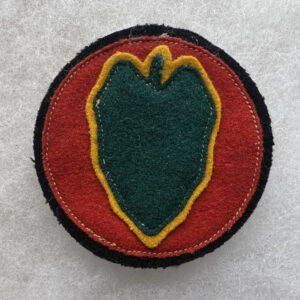 Pre-WW2 US Army 24th Infantry Division Patch Felt With Snaps