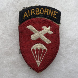 WW2 US Army Airborne Command Patch Attached Tab Worn