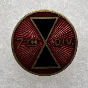 US Army 7th Infantry Division Lapel Sew On Button Pin