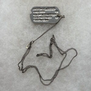 WW2 US Army Air Force 556th Bomb Squadron Dog Tag Single With Chain WIA 3x War Vet