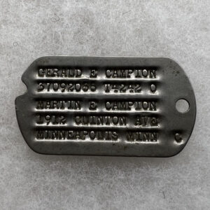 WW2 US Army 32nd Infantry Division Dog Tag Single WIA