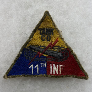 US Army 11th Infantry Tank Company Armored Triangle Patch German Made