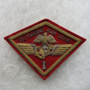 Korean War US Marine Corps 1st Marine Air Wing Patch Bullion Japanese Made