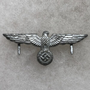WW2 German Army Metal Visor Hat / Cap Eagle Insignia
