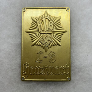 WW2 German RLB Luftschutz House Warden Door Plaque