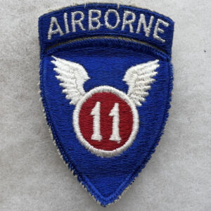 WW2 US Army 11th Airborne Division Patch Attached Tab