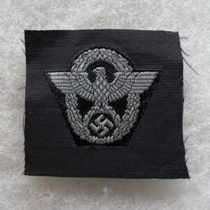 WW2 German Police Cloth Cap Eagle Bevo Woven