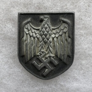 WW2 German Army Pith Helmet Metal Shield Insignia