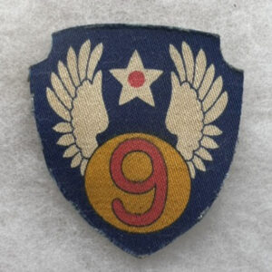 WW2 9th Army Air Force Patch Raincoat Material Theater Made