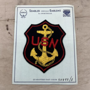 WW2 US Navy Felt PX Patch On Gemsco Card