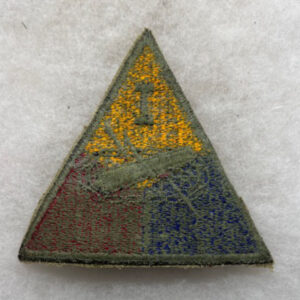WW2 US Army 1st Armored Corps Armored Triangle Patch Greenback