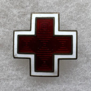 WW2 American Red Cross Cap Pin Sterling Pinback