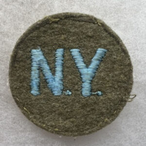 WW2 New York State Guard Cap Patch Embroidered On Wool