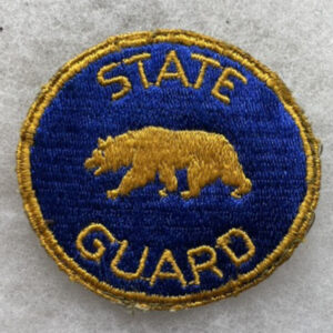 WW2 California State Guard Patch Greenback
