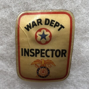 WW2 US Army War Department Inspector Quartermaster Corps Badge / Pin