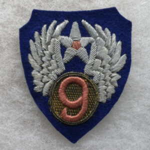 US 9th Army Air Force Patch German Made Bullion