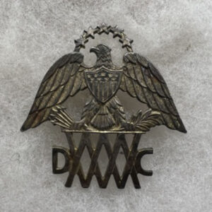 WW2 US Massachusetts Women's Defense Corps Cap Badge Pinback Sterling
