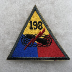 US Army 198th Armored Patch AG Border Armored Triangle
