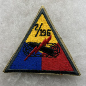 US Army 2/196th Armored Patch AG Border Armored Triangle