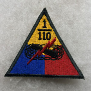 US Army 1/110th Armored Patch AG Border Armored Triangle