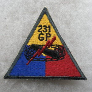 US Army 231st Armored Group Patch AG Border Armored Triangle