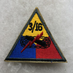 US Army 3/16 Armored Patch AG Border Armored Triangle