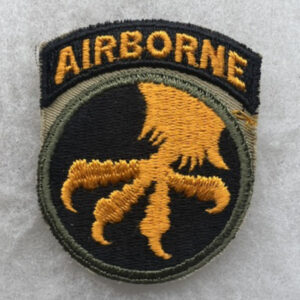 WW2 US Army 17th Airborne Division Patch Attached Tab